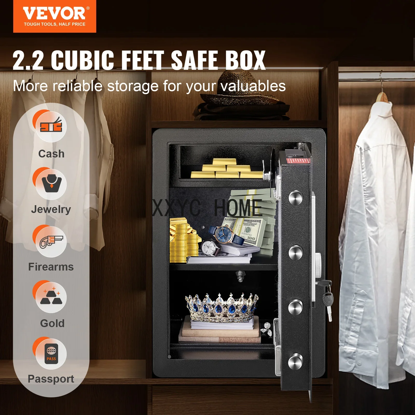 Electric Safe 2.2/1.8 Cubic Fe - Fire Safe Document recensie en prijs