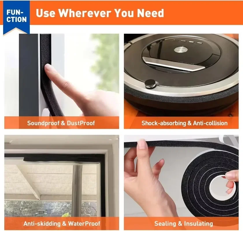 Thick Foam Window Sealing Stri - Window Lock Bar recensie en prijs