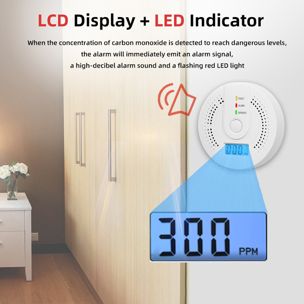 5-1PCS Digital Carbon Monoxide - Smoke Detector Interconnected recensie en prijs