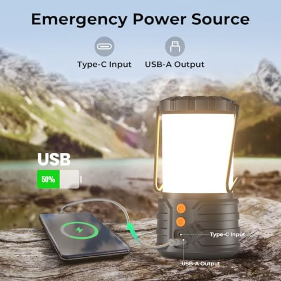 Camping Lantern, 5000mAh Recha - Power Outage Light recensie en prijs