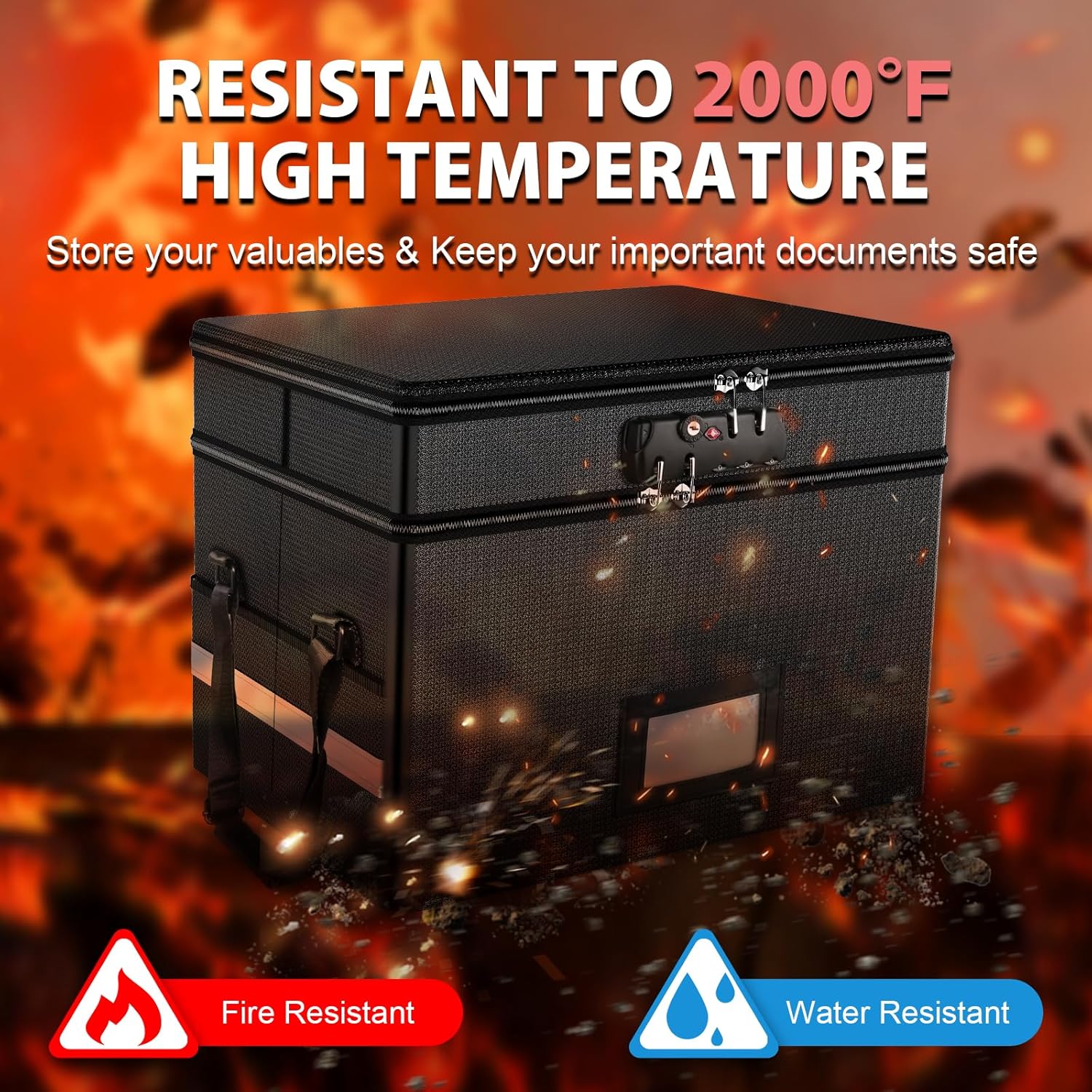 Fireproof Document Box with Lo - Fire Safe Document recensie en prijs