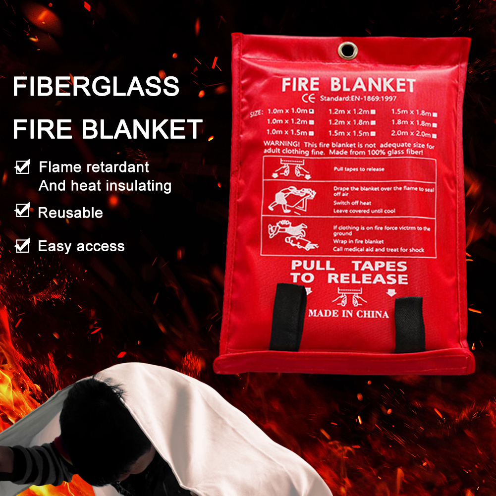 Fire Blanket Fiberglass Fire B - Fire Blanket Kitchen recensie en prijs