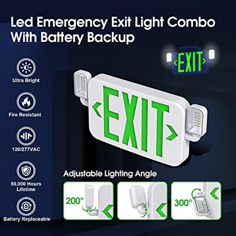 Led Combo Emergency Exit Sign  - Emergency Exit Sign recensie en prijs