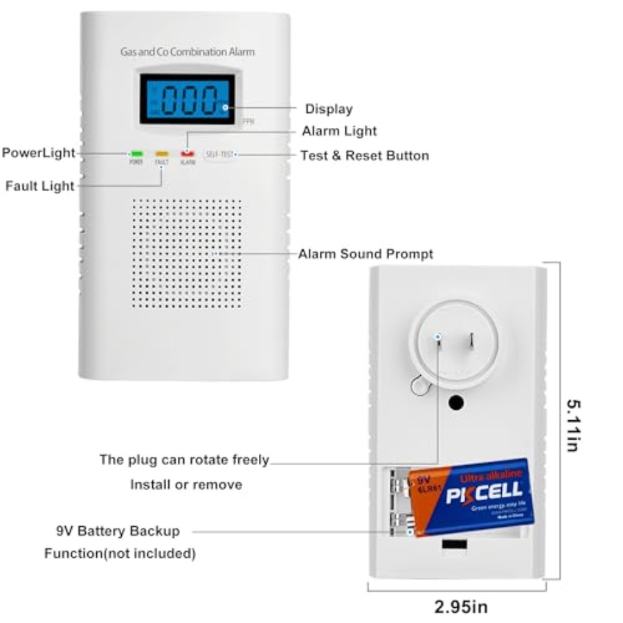 2 Pack Combination Gas and Car - Co Detector Plug recensie en prijs