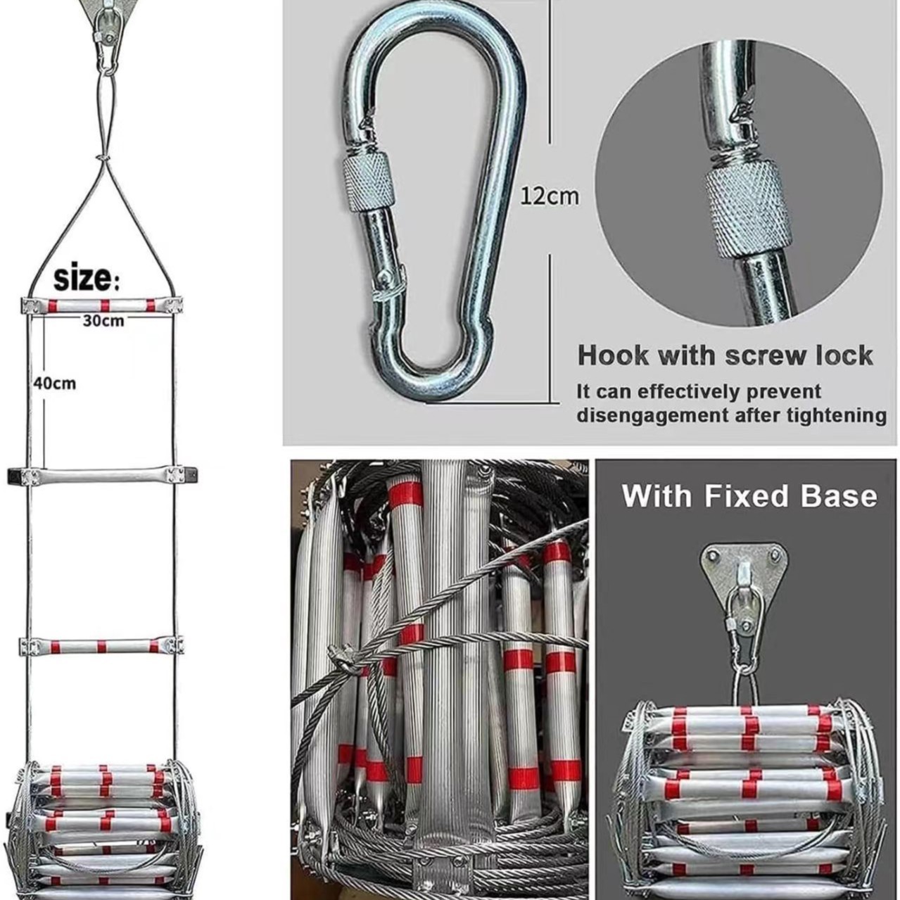 5M Soft Rope Ladder With Wire  - Fire Escape Ladder recensie en prijs