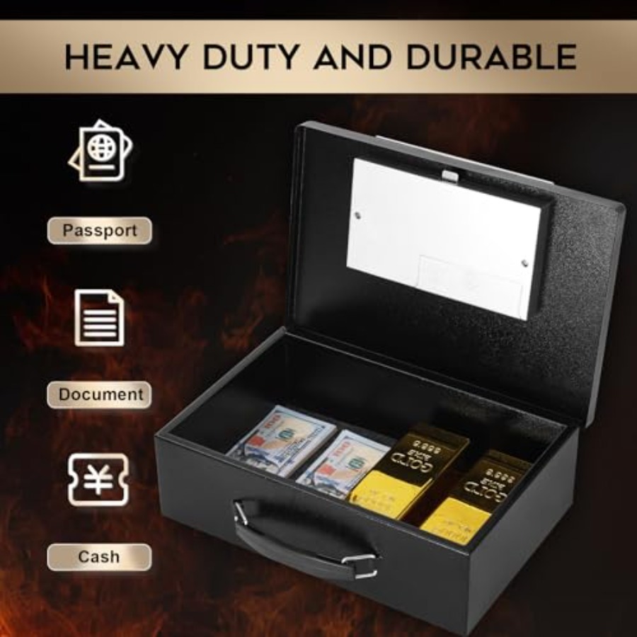 Portable Metal Safe Box with D - Fire Safe Document recensie en prijs