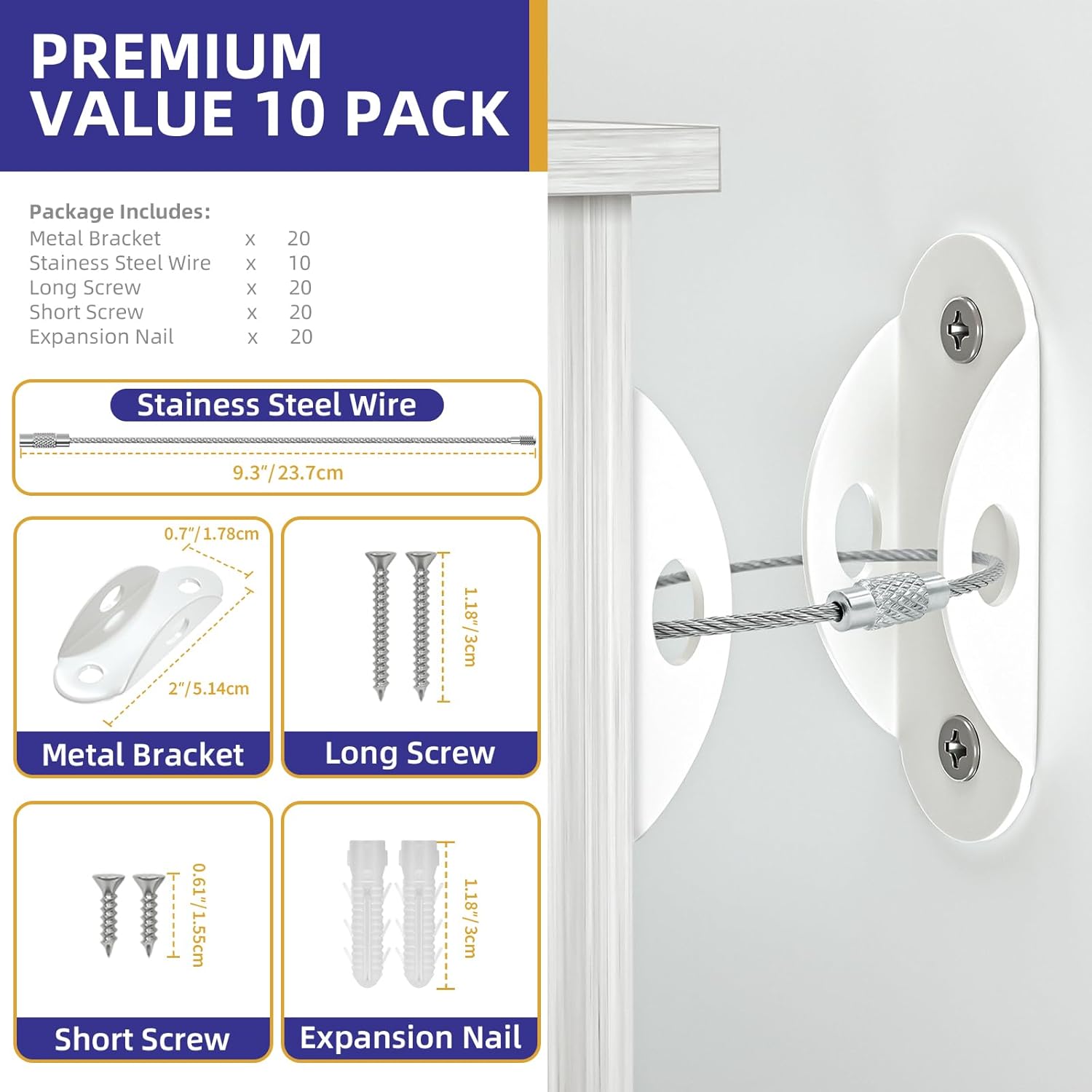 Furniture Anchors (10 Pack), F - Earthquake Anchor Strap recensie en prijs