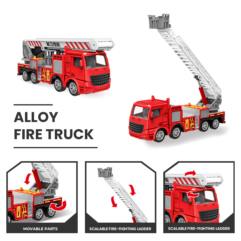 1:55 Diecast Fire Truck Model  - Fire Escape Ladder recensie en prijs