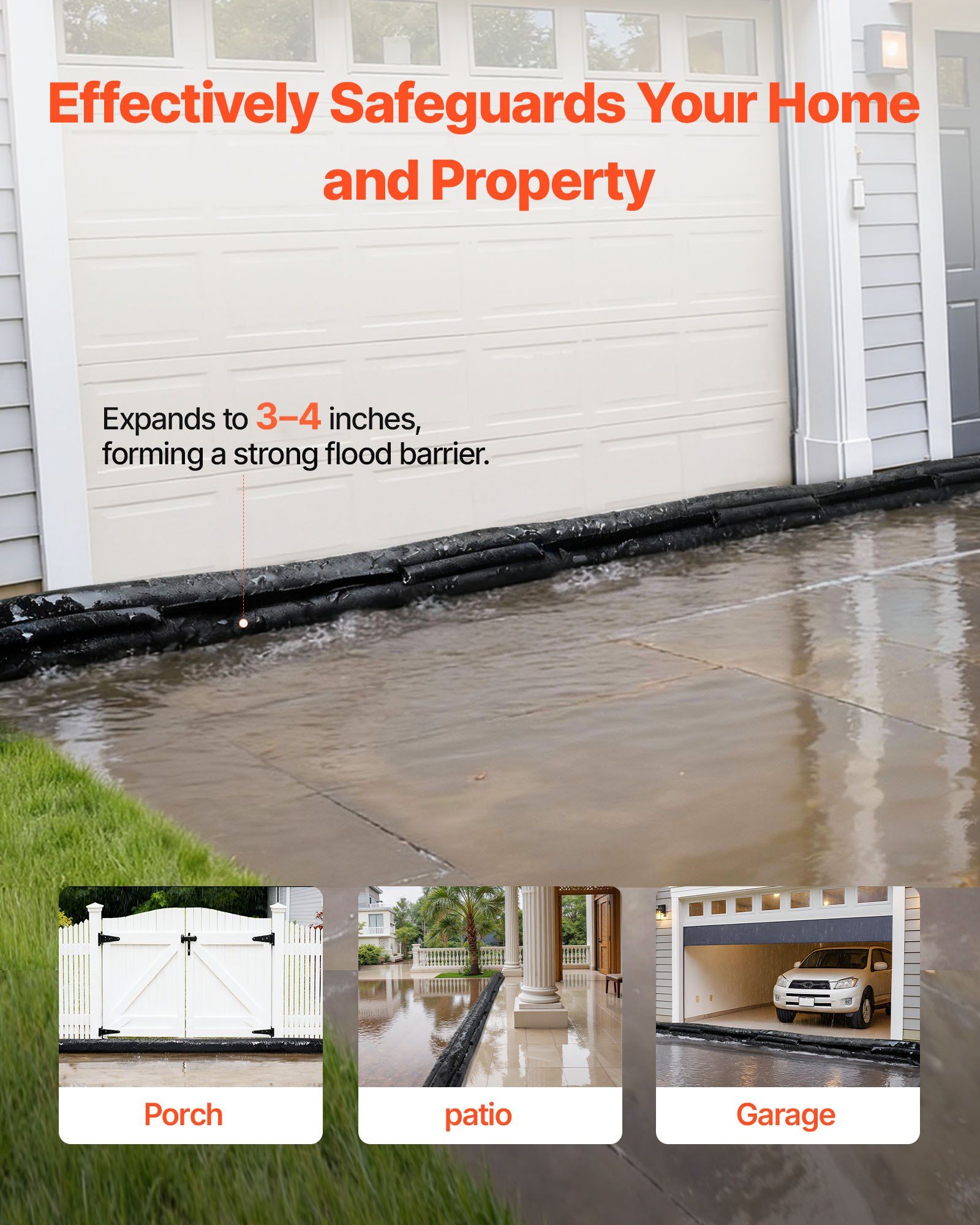 Flood Barrier, 8 Pack, 1.6 x 1 - Flood Barrier Bag recensie en prijs