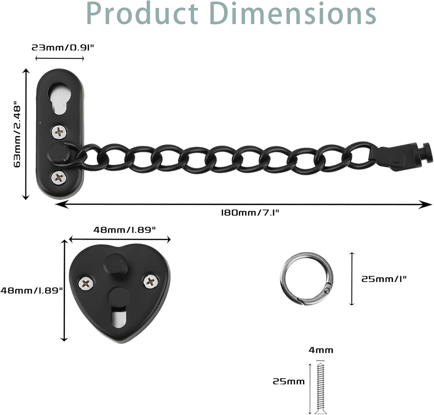 Heart-Shaped Door Chain Lock w - Security Chain Door recensie en prijs