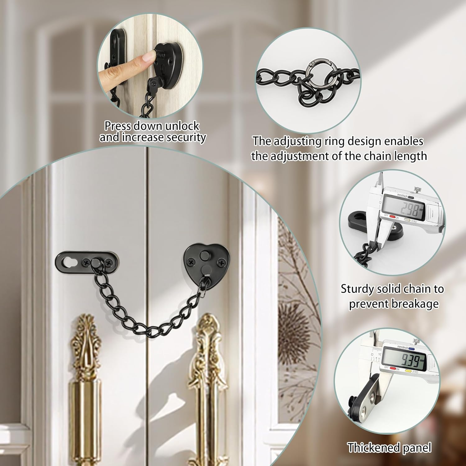 Heart-Shaped Door Chain Lock w - Security Chain Door recensie en prijs