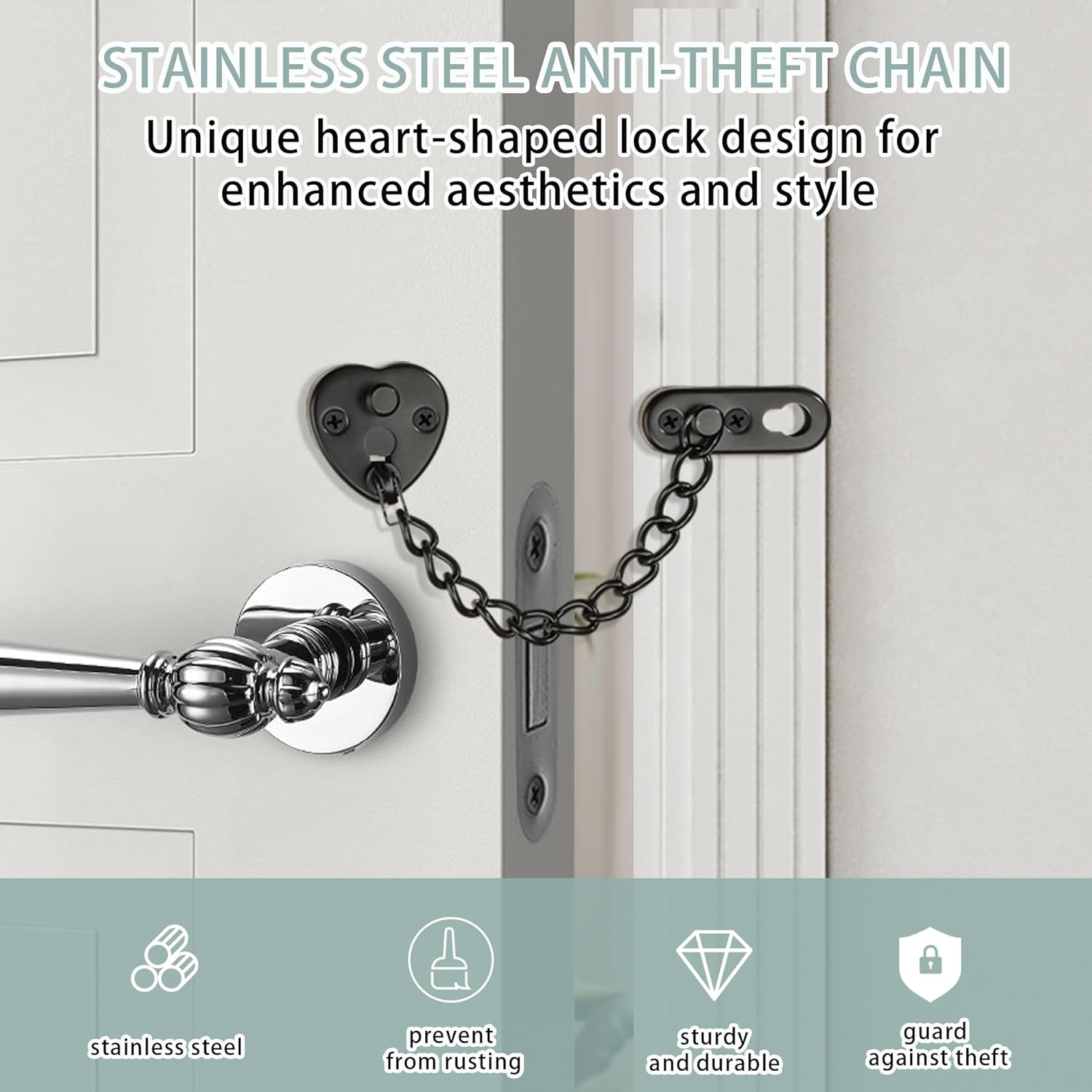 Heart-Shaped Door Chain Lock w - Security Chain Door recensie en prijs