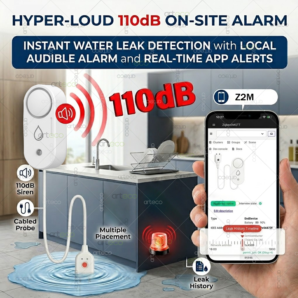 Zigbee Water Leak Detector Sma - Water Alarm Sensor recensie en prijs