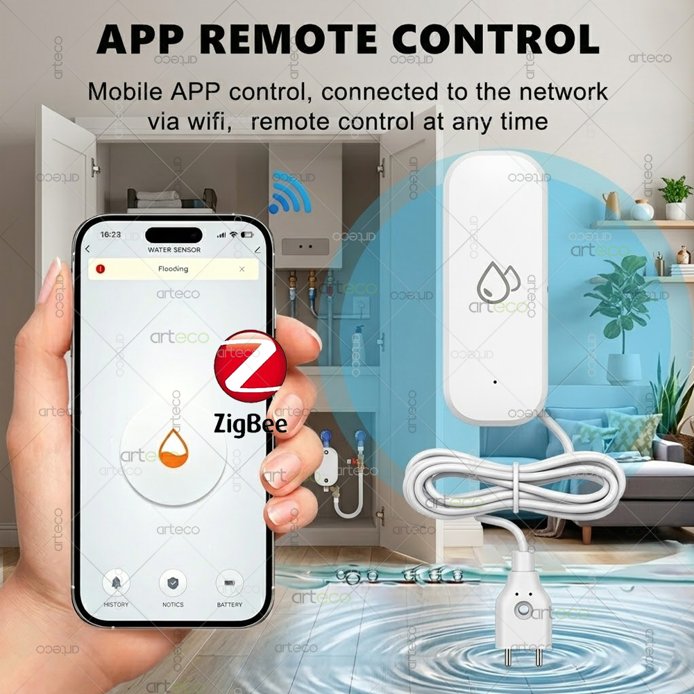 Zigbee Water Leak Detector Sma - Water Alarm Sensor recensie en prijs