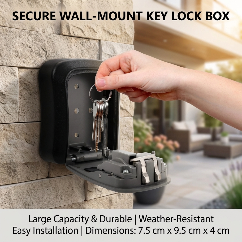 Wall Mount Key Lock Box with 4 - Lockbox Key Secure recensie en prijs