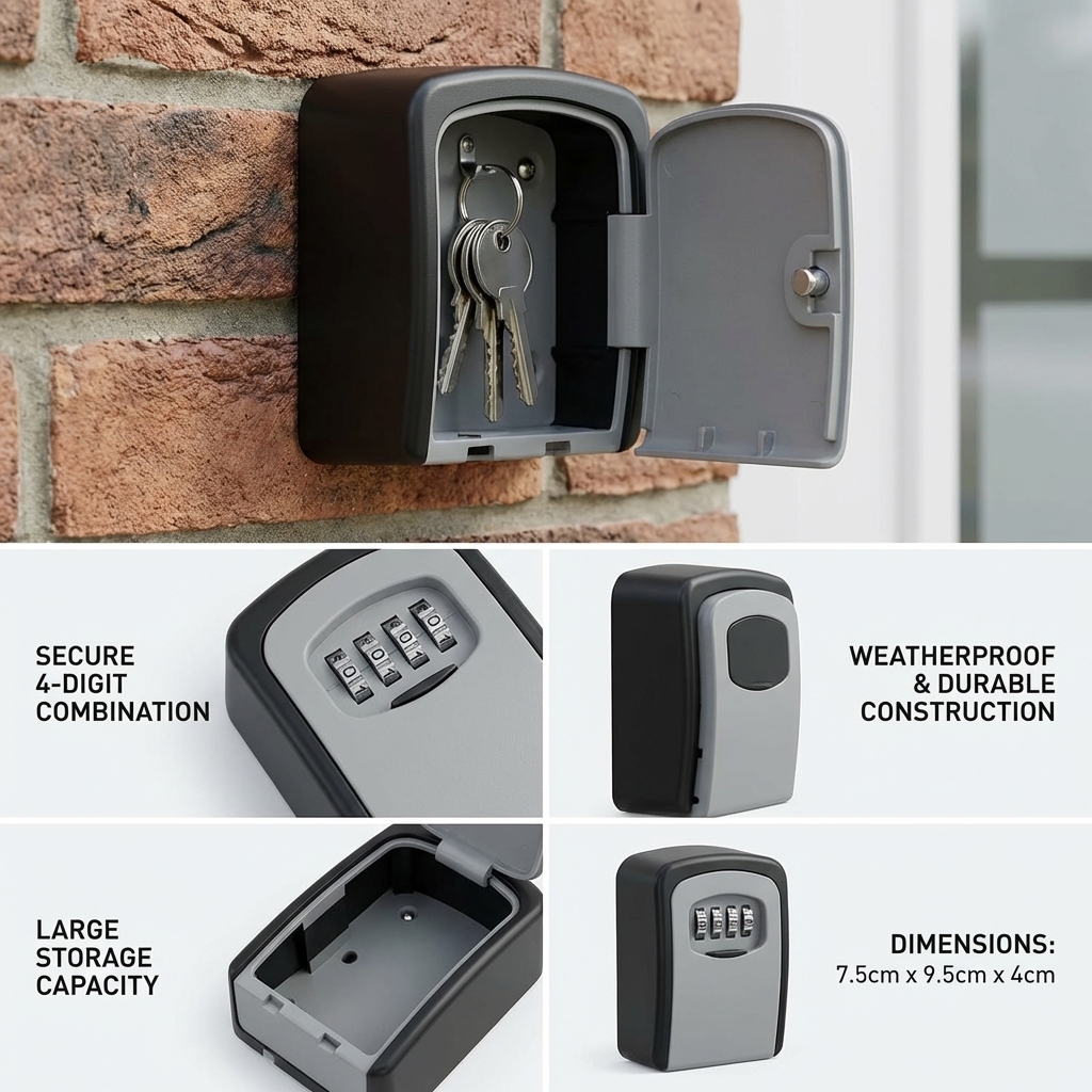 Wall Mount Key Lock Box with 4 - Lockbox Key Secure recensie en prijs
