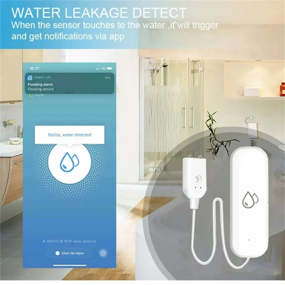 Tuya WiFi Water Sensor Leakage - Water Alarm Sensor recensie en prijs