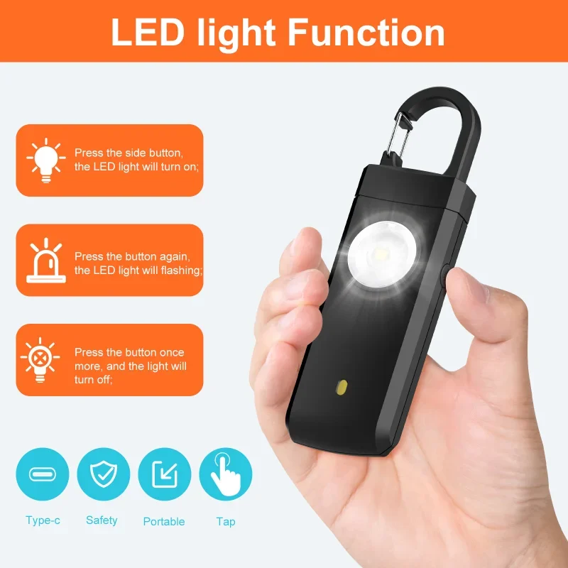 Self Defense LED Flashlight US - Personal Alarm Keychain recensie en prijs