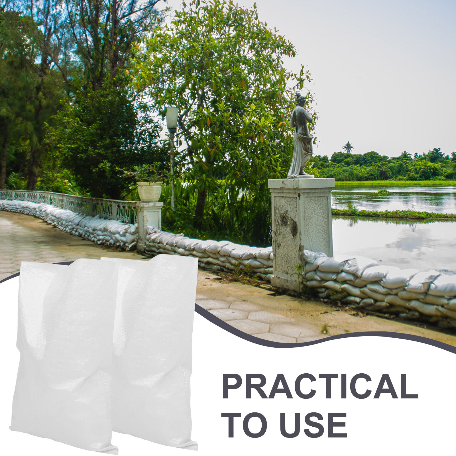 5Pcs Waterproof Woven Sandbags - Flood Barrier Bag recensie en prijs