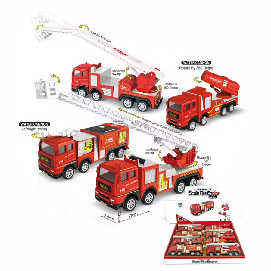 1pc-Alloy Fire Truck 1:32 Simu - Fire Escape Ladder recensie en prijs