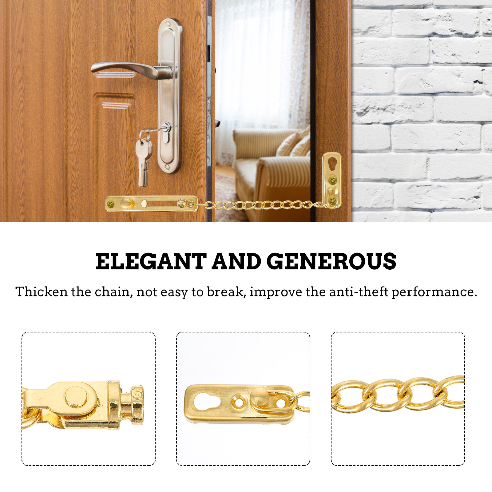 1Set Elegant Stainless Steel D - Security Chain Door recensie en prijs