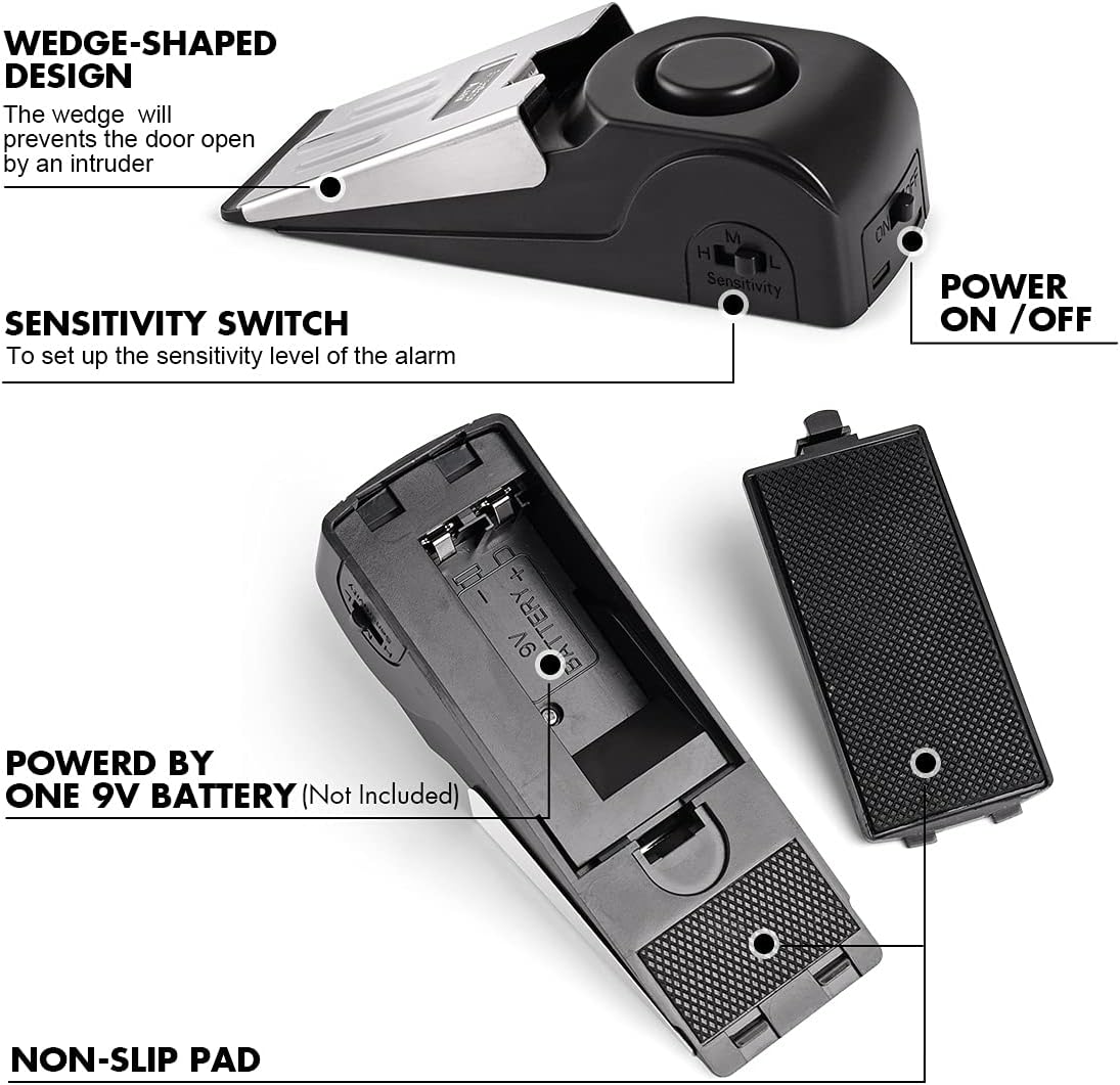 1/2Pcs Portable Travel 120 DB  - Door Stop Alarm recensie en prijs