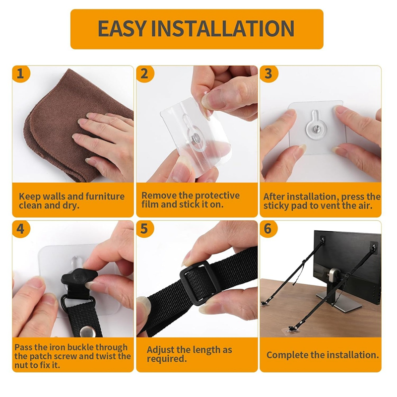 L62A 4 PCS Adjustable TV Safet - Earthquake Anchor Strap recensie en prijs
